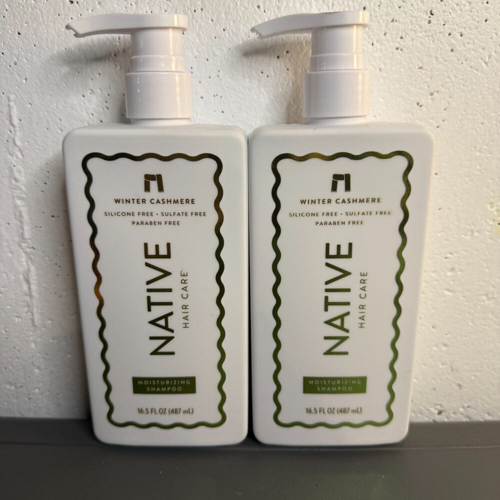 Native Winter Cashmere Moisturizing Shampoo 16.5 oz LOT of 2